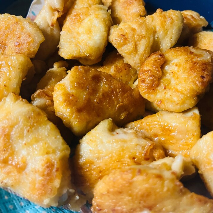 少ない油で·͜· ᕷ揚げ焼きキムチ唐揚げ
